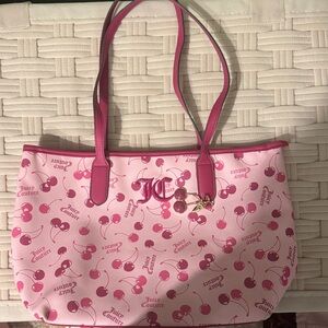 Juicy Couture Cherry Print Pink Tote